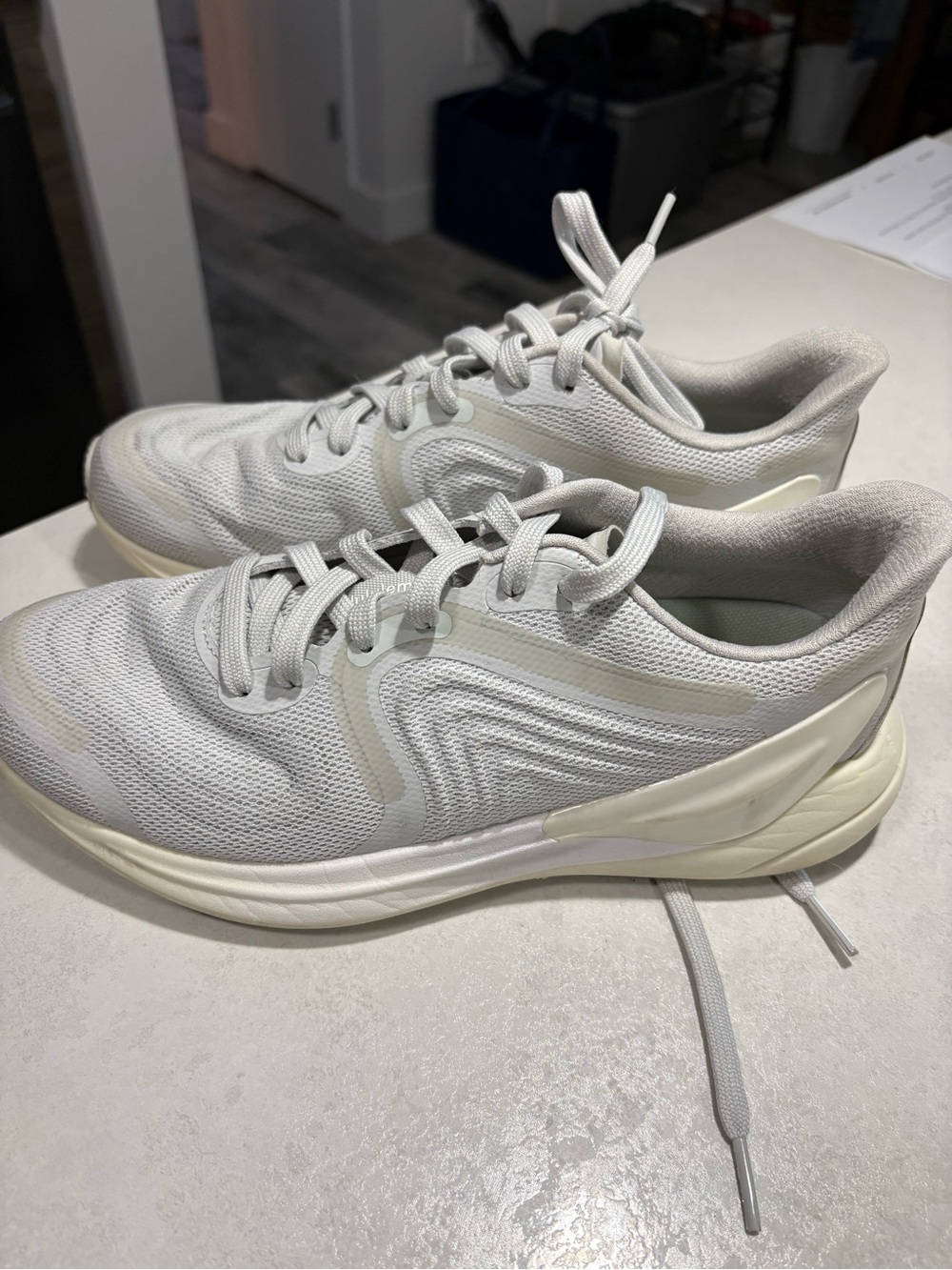 lululemon athletica Light Gray and Cream Athletic Sneakers